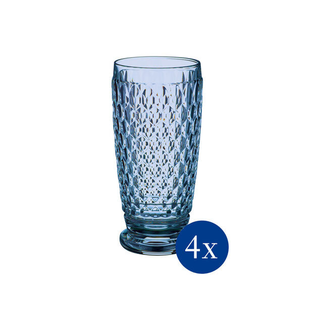 Boston Colored - Blaue Highball- / Biergläser (4er-Set)