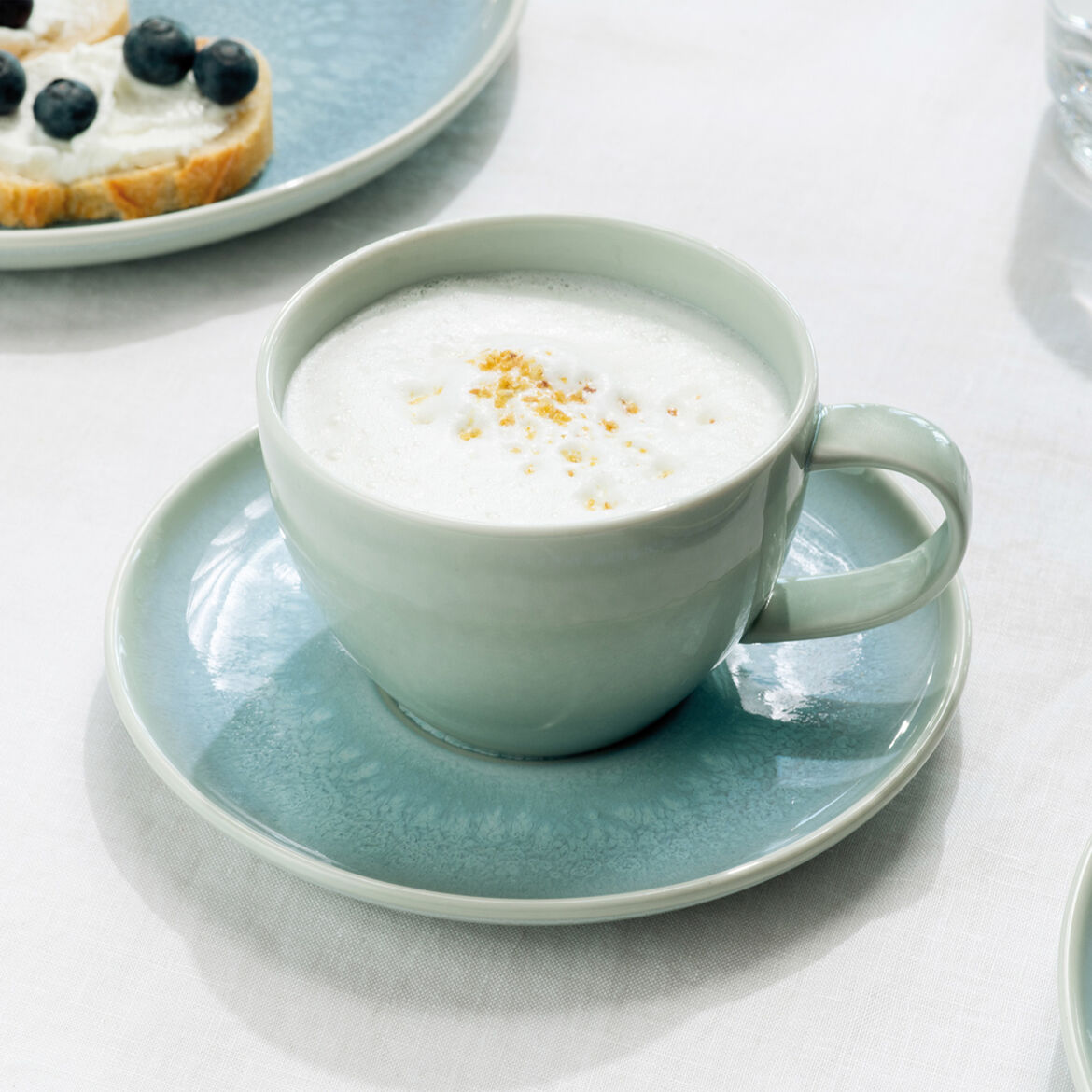 Handgemachte Heidelbeer-Kaffeeuntertasse (4er-Set)