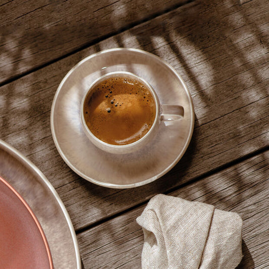 Perlemor Sand - Piattino Tazzina da Caffè Espresso (Set da 4)