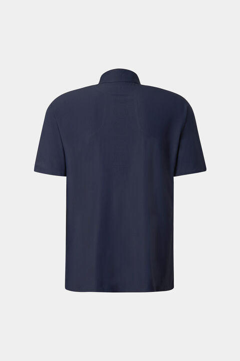 Casimir Functional Short-Sleeved Top In Navy Blue