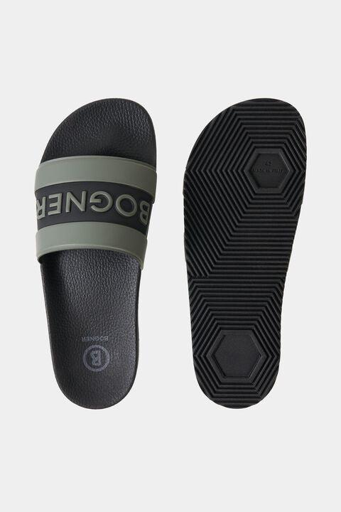 Slides Belize In Olive Green/Black