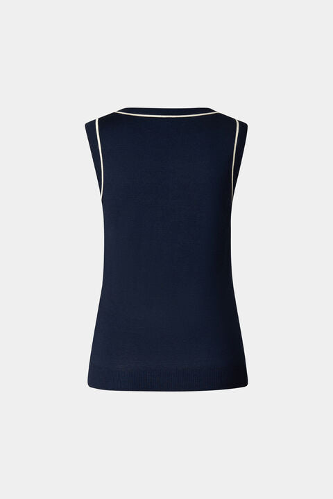 Knitted Top Phia In Navy Blue