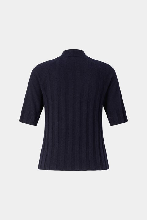 Virgin Wool Cashmere Shirt Tina In Navy Blue