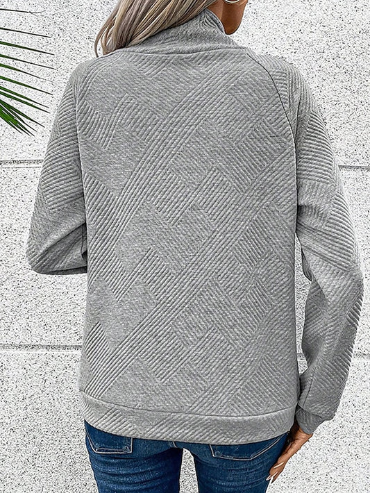 🎄Saldi di Natale🔥Felpa da donna a collo alto con bottoni di design