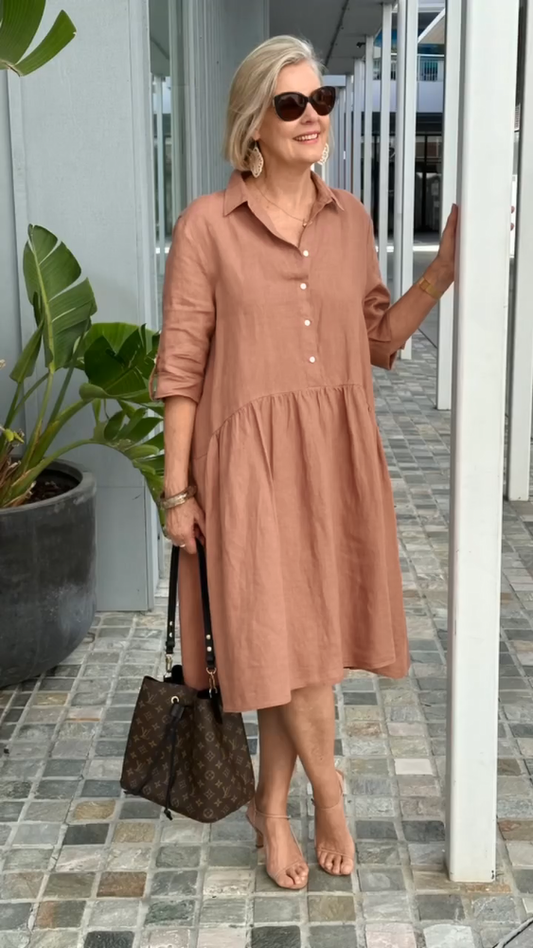 🎉🔥ULTIMO GIORNO SCONTO 50%🔥 Nuovo vestito casual da donna in cotone e lino
