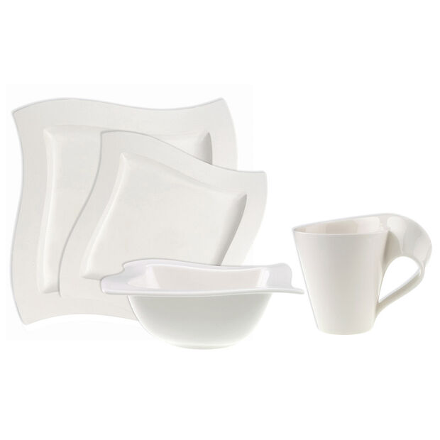 New Wave - Set 4 pz Plc-Nuova insalatiera quadrata