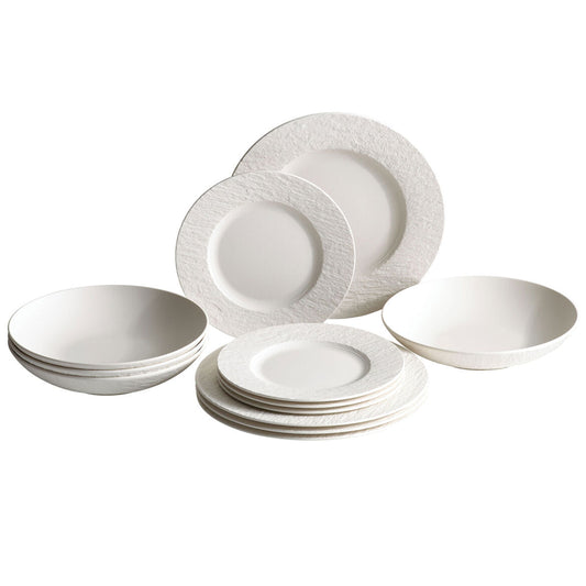 Manufacture Rock Blanc - Tafelservice für 4 Personen (12-teilig)
