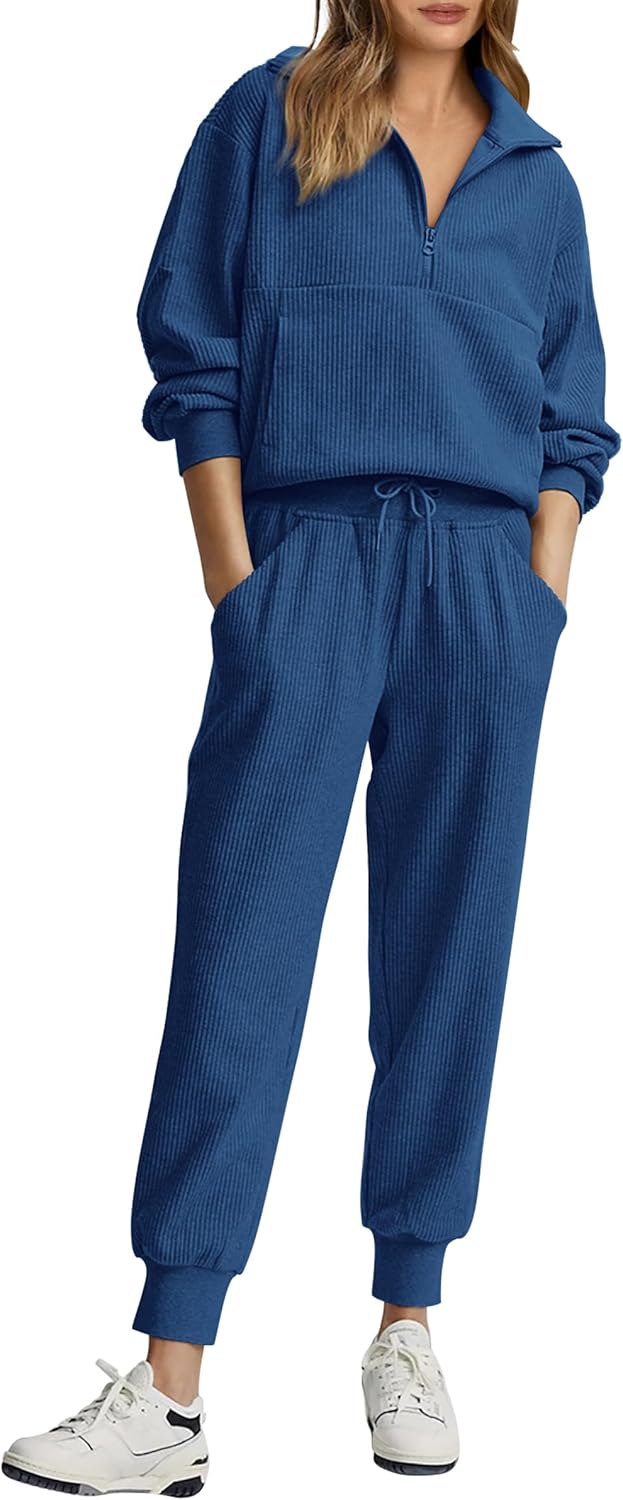 NEU 🔥 Damen Baumwolle Zweiteiler Oversized Kapuzenpullover Weite Beine Jogginghose Lässiges Set