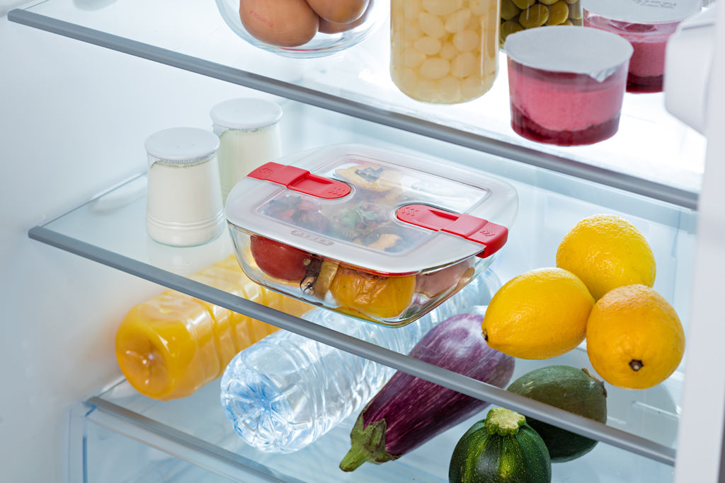 Cook Heat - Set of 5 glass storage tins with steam valve lid