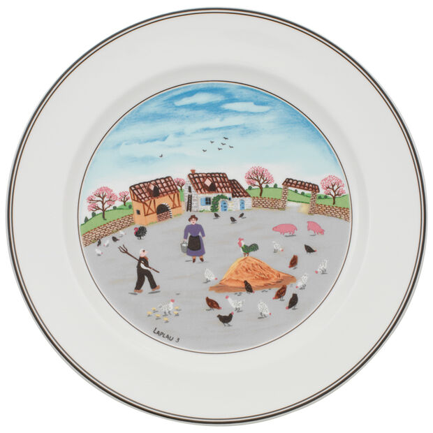 Design Naif - Piatto piano Country Yard (Set da 6)