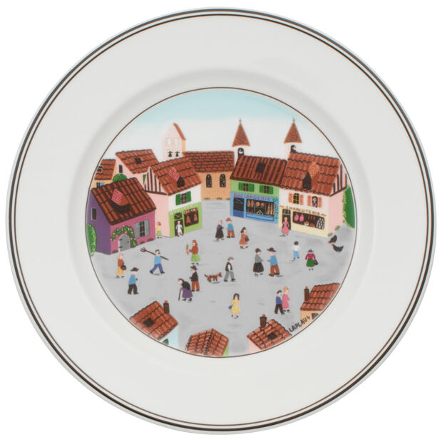 Design Naif - Speiseteller Dorf (6er-Set)