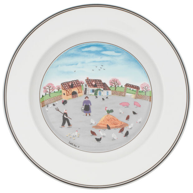 Design Naif - Suppenteller Country Yard (6er-Set)