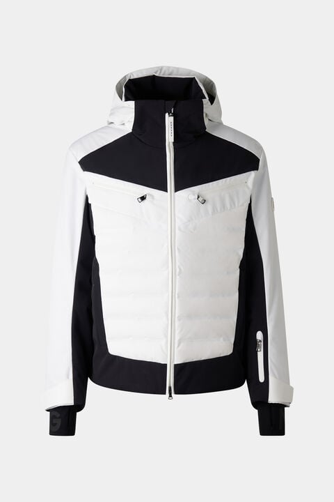 Feliks Down Ski Jacket In White/Black