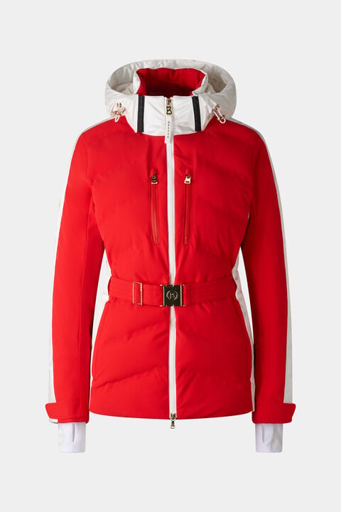 Kira Quilted Jacket In Red/White