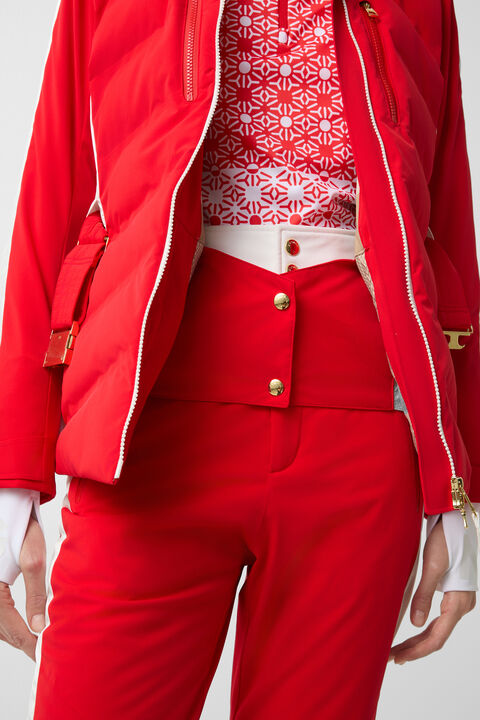 Kira Quilted Jacket In Red/White