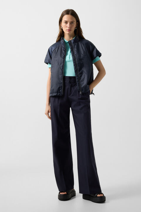 Pleated Trousers Amy In Navy Blue