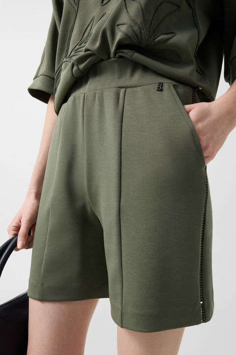 Romi Jersey Shorts In Olive Green