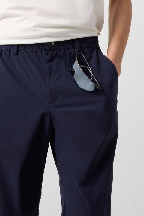 Stretch Trousers Marcus In Navy Blue