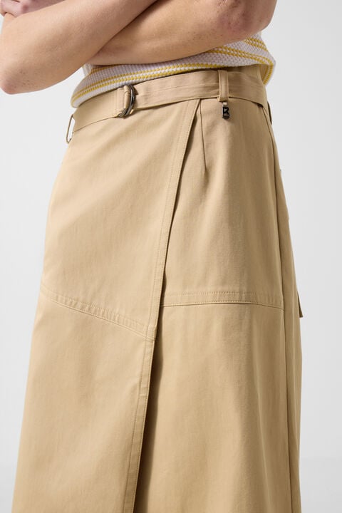 Jocy Wrap Skirt In Camel