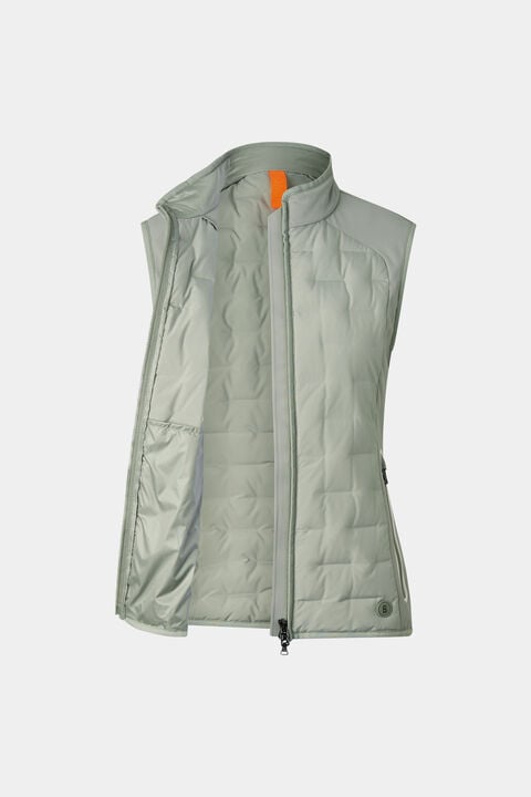 Lina Hybrid Waistcoat In Eucalyptus