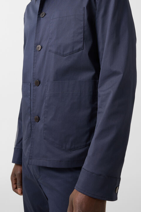 Overshirt Mirco In Navy Blue