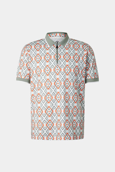 Valentin Functional Short-Sleeved Top In Eucalyptus/Orange/White