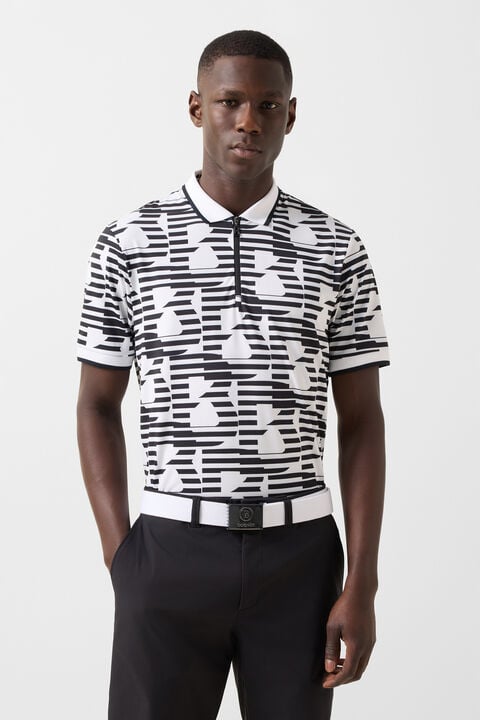 Valentin Functional Short-Sleeved Top In White/Black