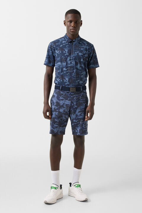 Taron Functional Short-Sleeved Top In Navy Blue
