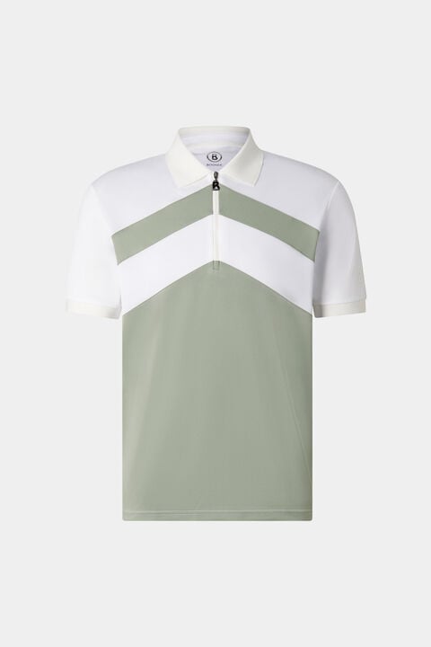 Cuno Functional Short-Sleeved Top In Eucalyptus/White