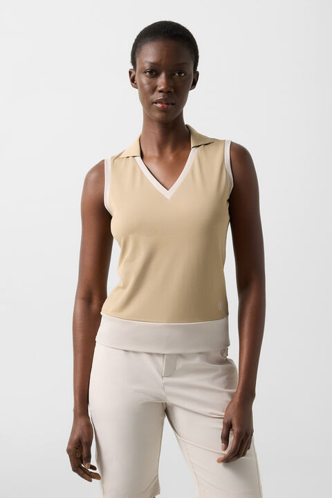 Polo Top Alysha In Beige