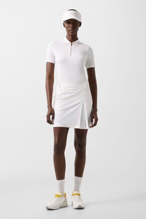 Caren Functional Short-Sleeved Top In White
