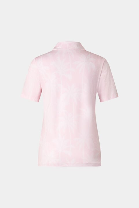 Taya Functional Short-Sleeved Top In Pink/Off-White