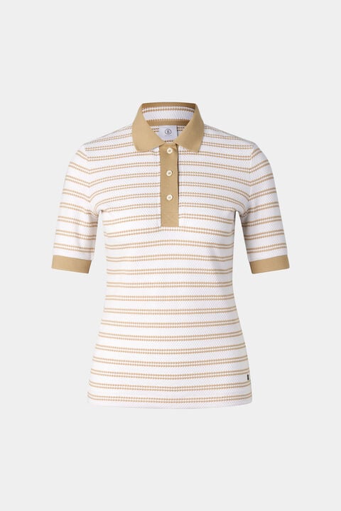 Wendy Polo Shirt In Camel/Off-White