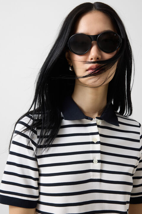 Polo Shirt Rea In Black/White