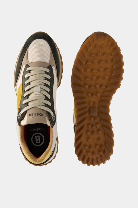 Sneaker Newport In Dark Green/Yellow/White