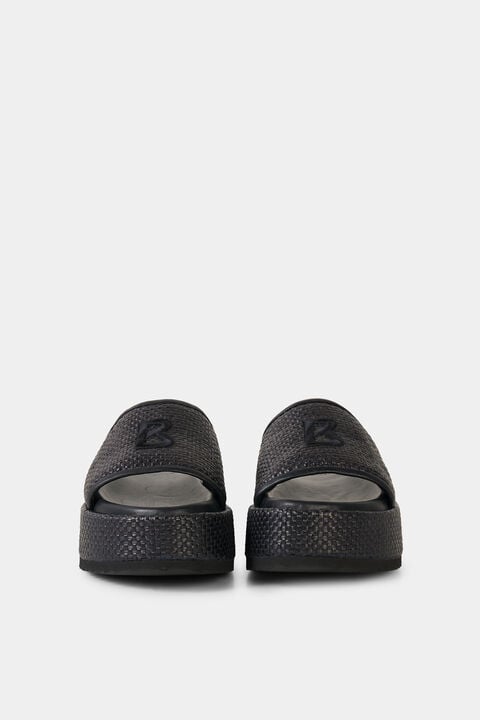 Sorrento Platform Sandals In Black