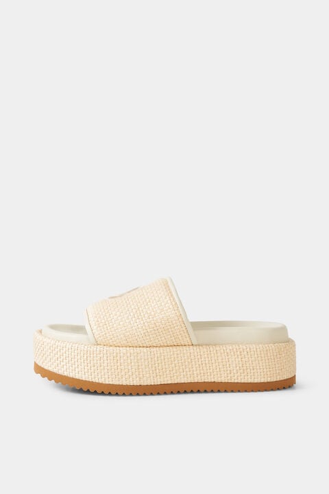 Sorrento Platform Sandals In Beige