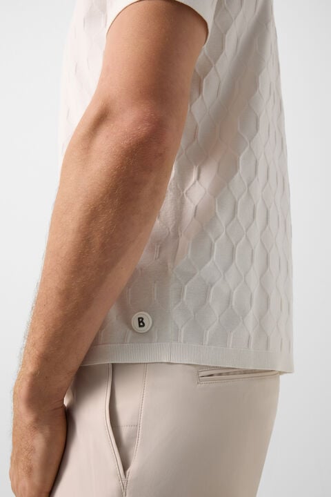 Maxim Knitted Polo Shirt In Off-White