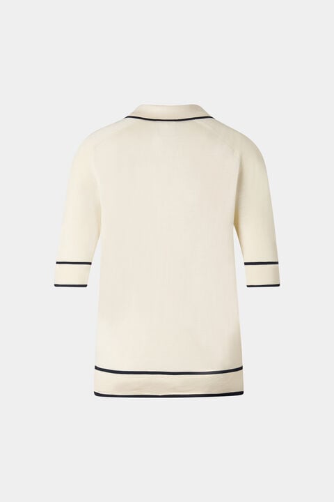 Peaches Silk Knit Jacket In Cream