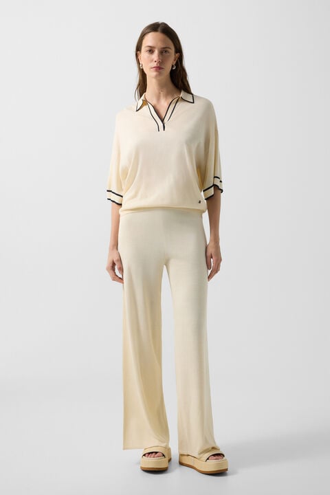 Knitted Shirt Paris In Cream