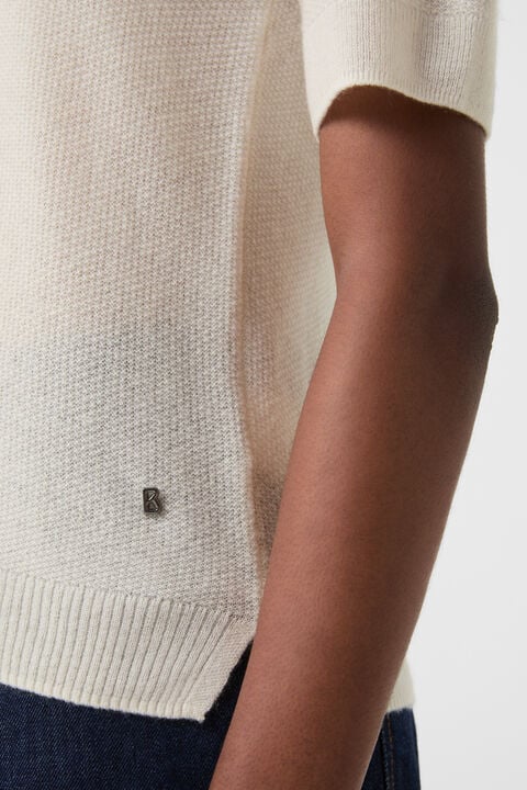 Knitted Polo Shirt Shari In Sand