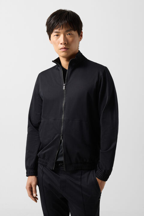 Rupert Jersey Jacket In Black