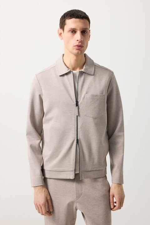 Ringo Jersey Jacket In Beige