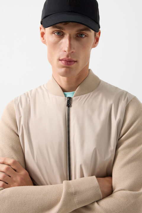 Zisco Hybrid Knit Jacket In Beige