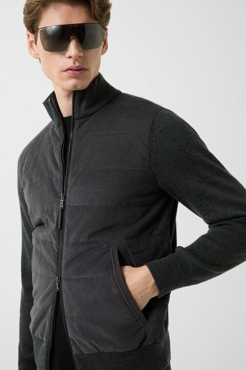Zisco Hybrid Knit Jacket In Anthracite