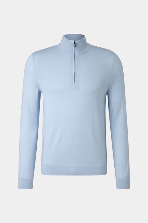 Virgin Wool Ouri Troyer In Light Blue