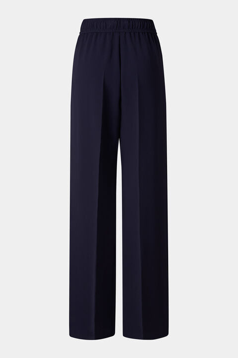 Enny Crepe Trousers In Navy Blue