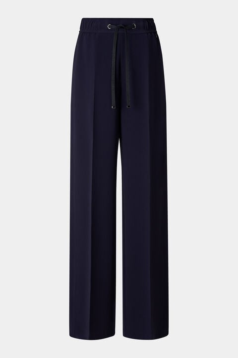 Enny Crepe Trousers In Navy Blue