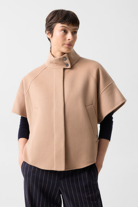 Wool Waistcoat Venice In Camel