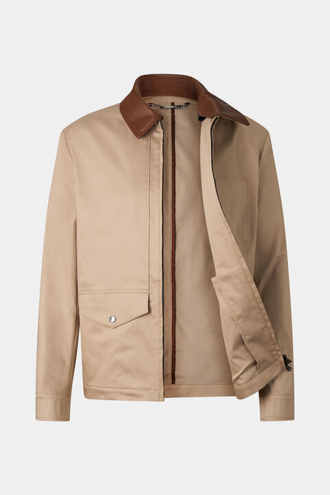 Twill Jacket Mirco In Beige